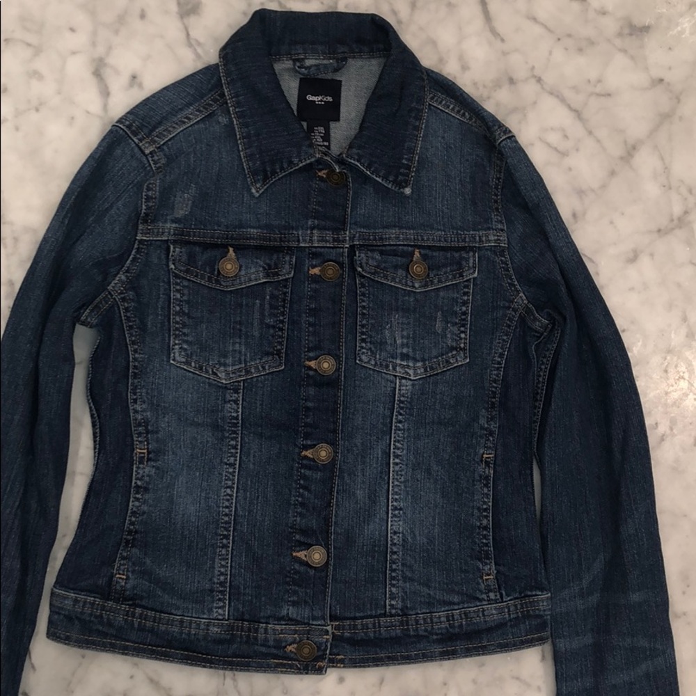 GapKids Distressed Denim Jean Jacket (size XXL)